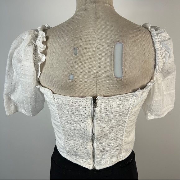 ❤️ Guess White Ruffled Blouse L - Picture 4 of 9